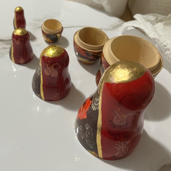 VTG RARE Trad. Russian Sergiev Posad Matryoshka Babushka Nesting Dolls 7pc - Picture 13 of 14